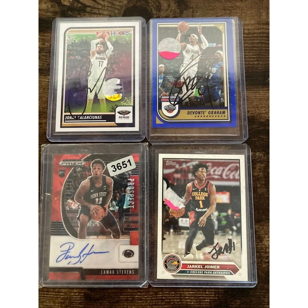 Topps Panini NBA Trading Card Lot of 4 Lamar Stevens Valanciunas Graham Joiner